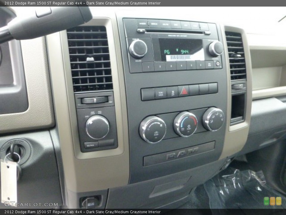 Dark Slate Gray/Medium Graystone Interior Controls for the 2012 Dodge Ram 1500 ST Regular Cab 4x4 #71577752