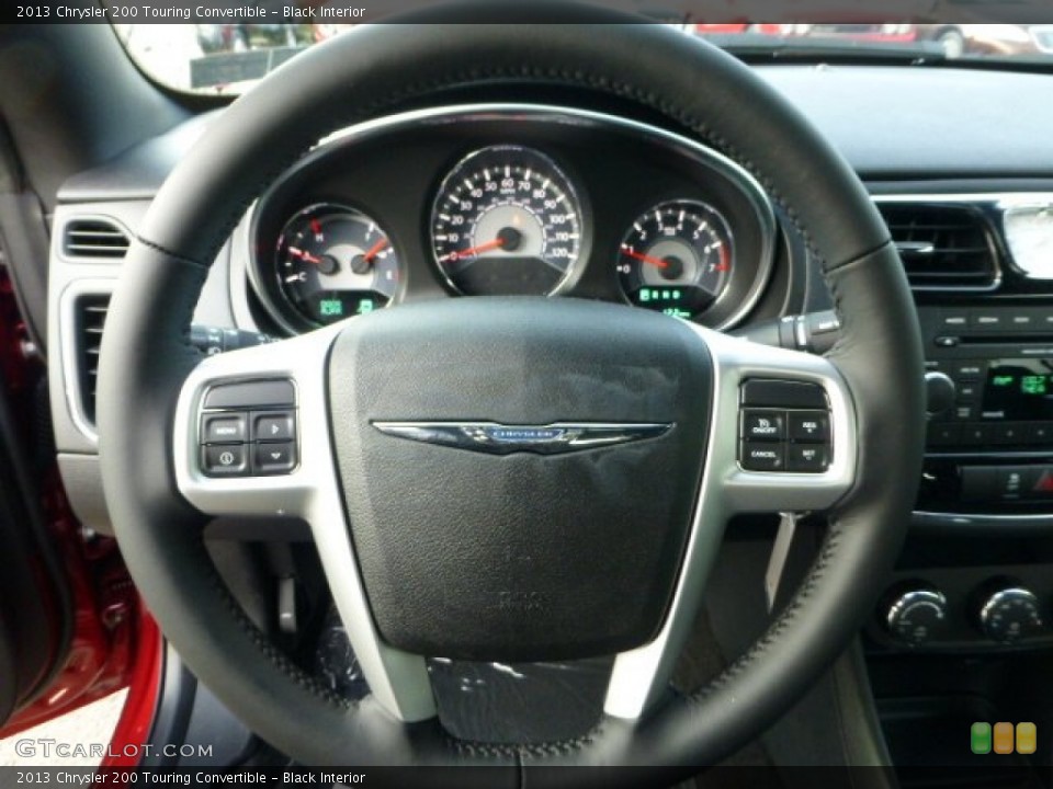 Black Interior Steering Wheel for the 2013 Chrysler 200 Touring Convertible #71578418