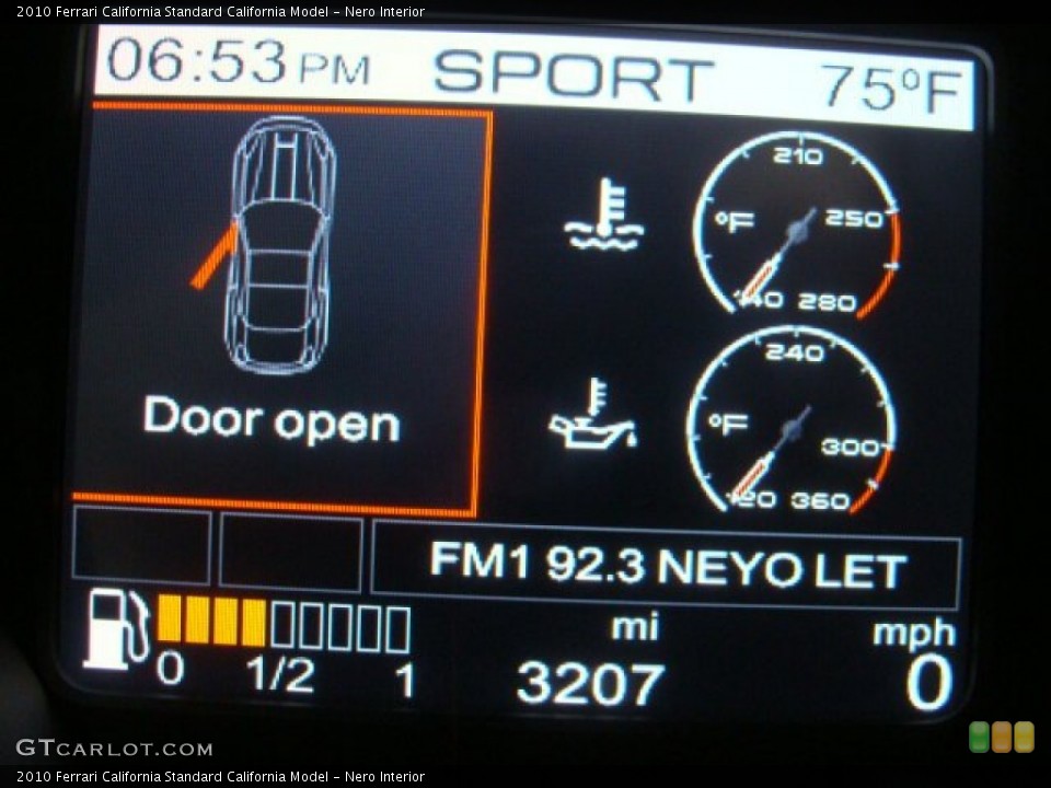 Nero Interior Gauges for the 2010 Ferrari California  #71580273
