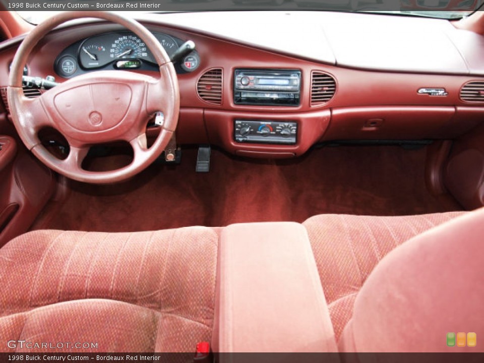 Bordeaux Red Interior Dashboard for the 1998 Buick Century Custom #71580635