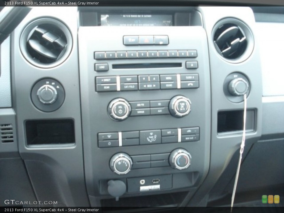 Steel Gray Interior Controls for the 2013 Ford F150 XL SuperCab 4x4 #71583410