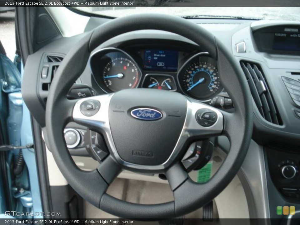 Medium Light Stone Interior Steering Wheel for the 2013 Ford Escape SE 2.0L EcoBoost 4WD #71584268