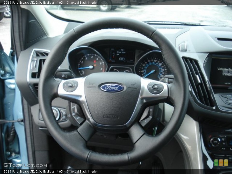 Charcoal Black Interior Steering Wheel for the 2013 Ford Escape SEL 2.0L EcoBoost 4WD #71584764