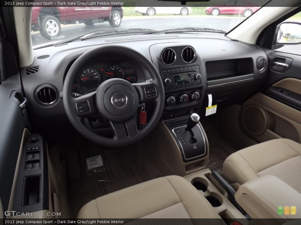 Dark Slate Gray/Light Pebble Interior Prime Interior for the 2013 Jeep Compass Sport #71587350