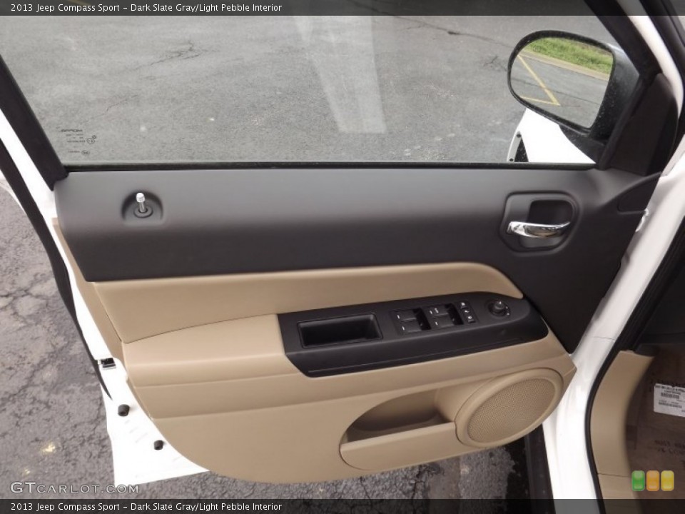 Dark Slate Gray/Light Pebble Interior Door Panel for the 2013 Jeep Compass Sport #71587389