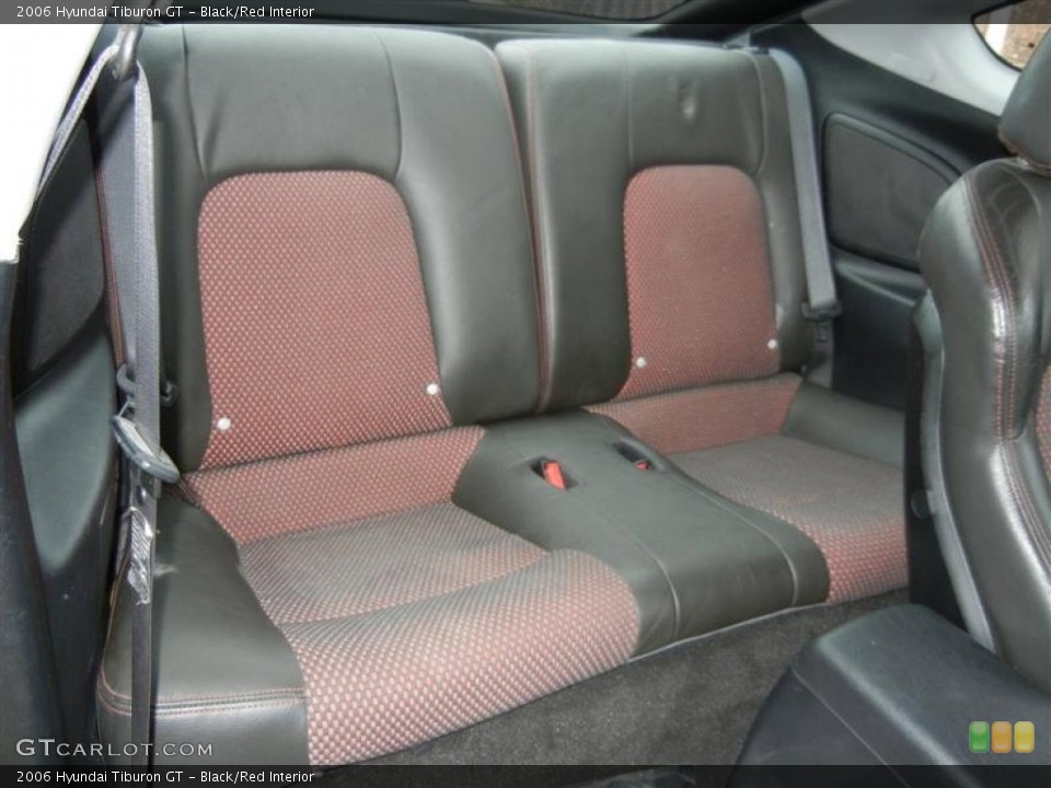 Black/Red Interior Rear Seat for the 2006 Hyundai Tiburon GT #71587767