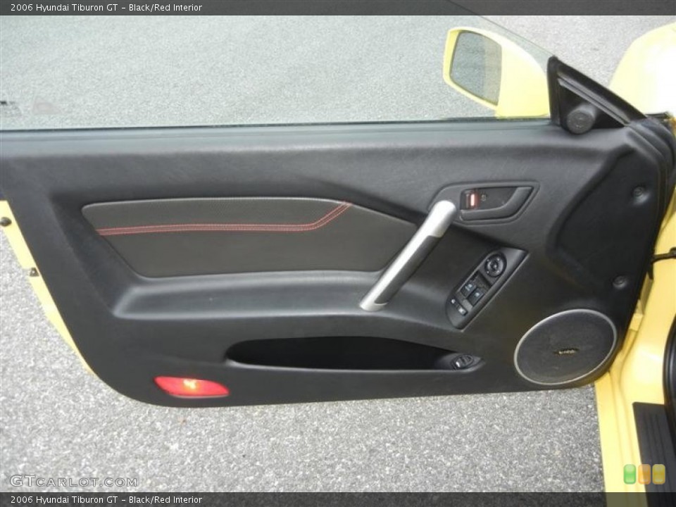 Black/Red Interior Door Panel for the 2006 Hyundai Tiburon GT #71588205