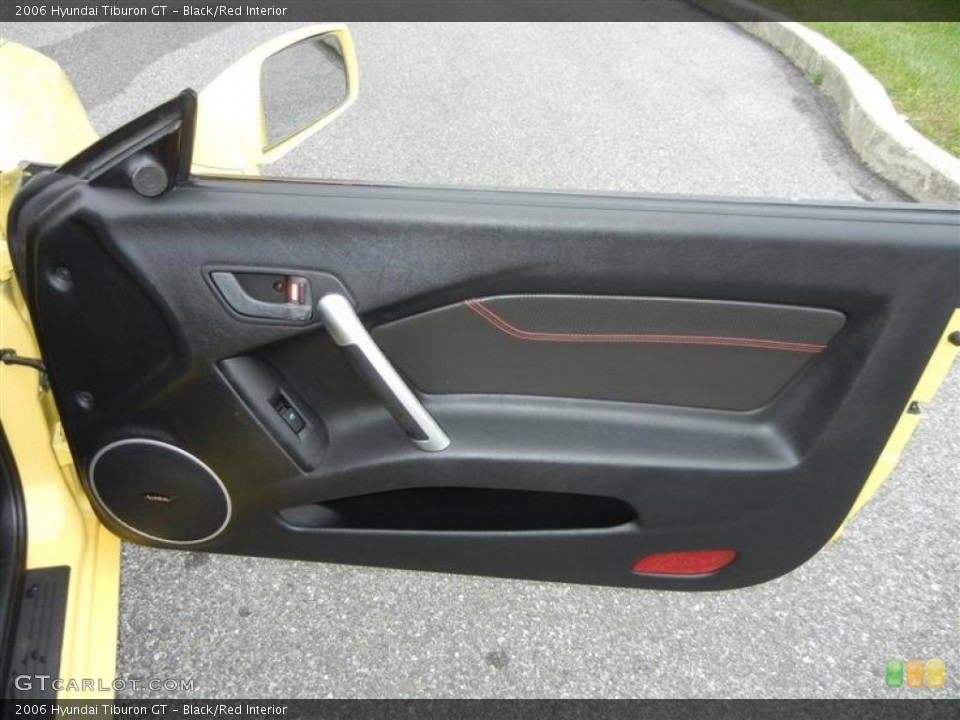 Black/Red Interior Door Panel for the 2006 Hyundai Tiburon GT #71588250