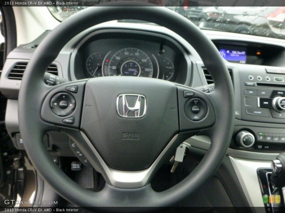 Black Interior Steering Wheel for the 2013 Honda CR-V EX AWD #71592672