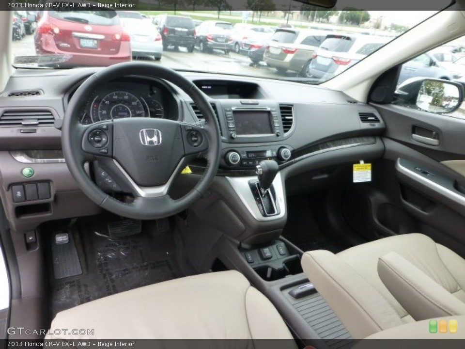 Beige Interior Prime Interior for the 2013 Honda CR-V EX-L AWD #71592795