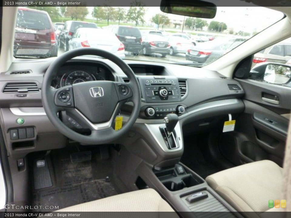 Beige Interior Prime Interior for the 2013 Honda CR-V EX AWD #71592957