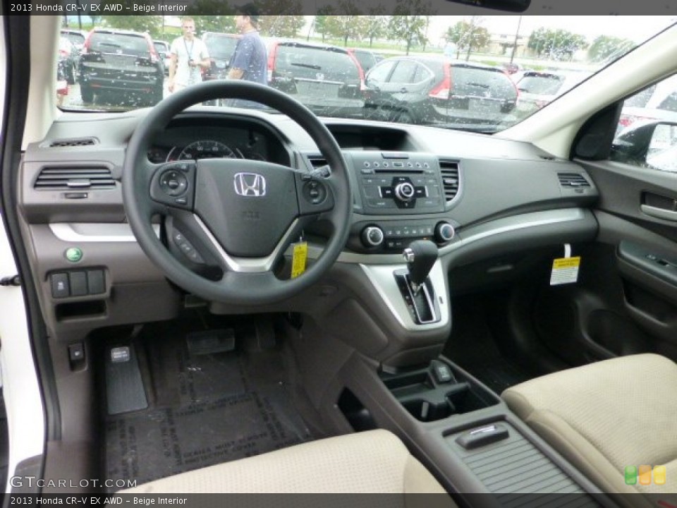 Beige Interior Prime Interior for the 2013 Honda CR-V EX AWD #71593125