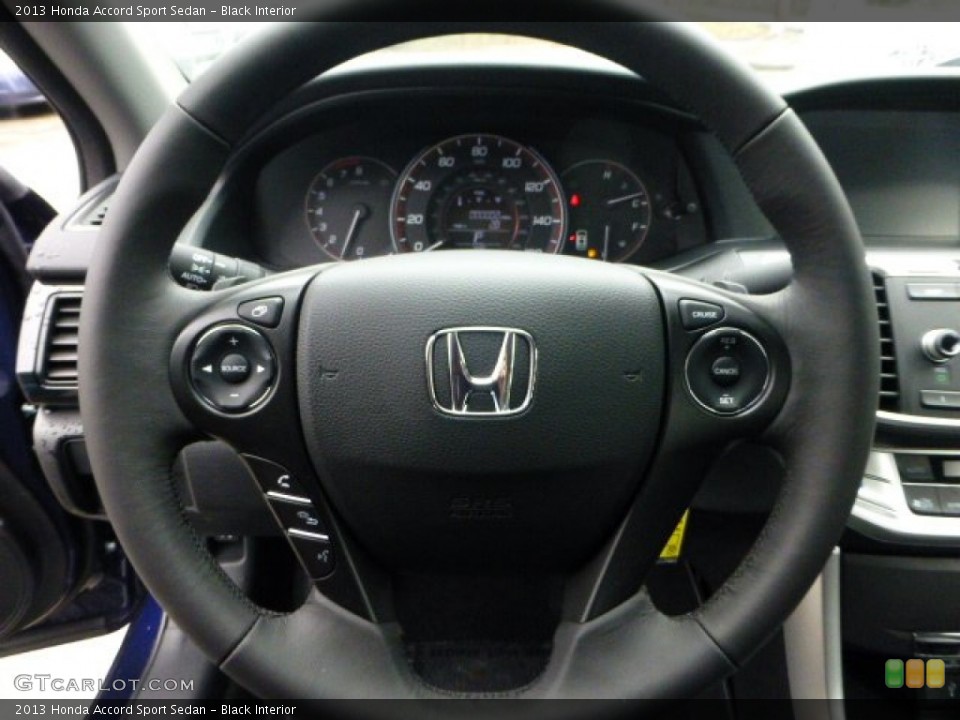 Black Interior Steering Wheel for the 2013 Honda Accord Sport Sedan #71593497
