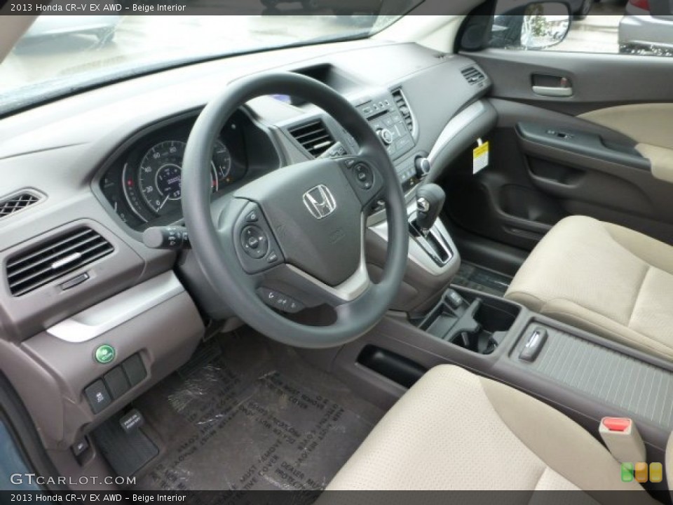 Beige Interior Prime Interior for the 2013 Honda CR-V EX AWD #71593827