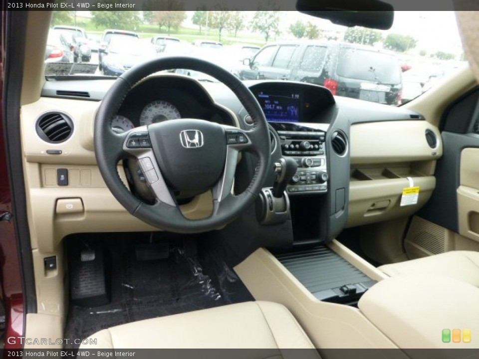 Beige Interior Prime Interior for the 2013 Honda Pilot EX-L 4WD #71594136