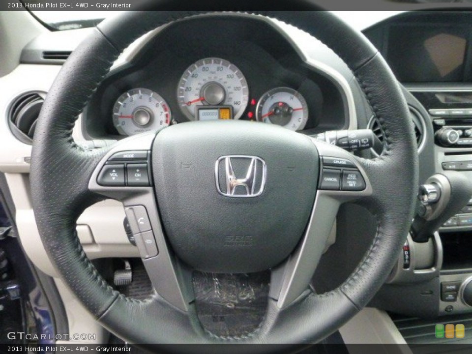 Gray Interior Steering Wheel for the 2013 Honda Pilot EX-L 4WD #71594342