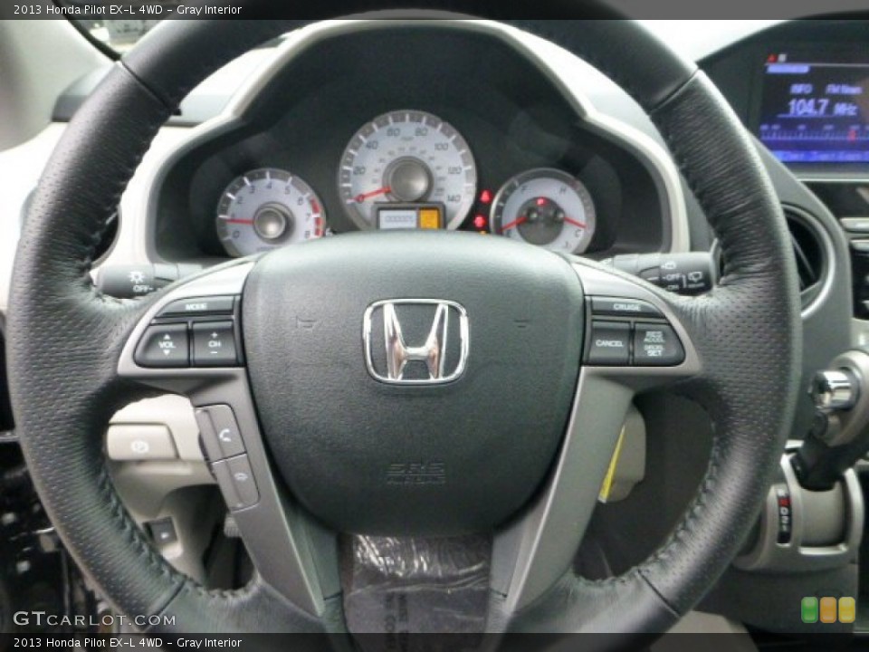 Gray Interior Steering Wheel for the 2013 Honda Pilot EX-L 4WD #71594520