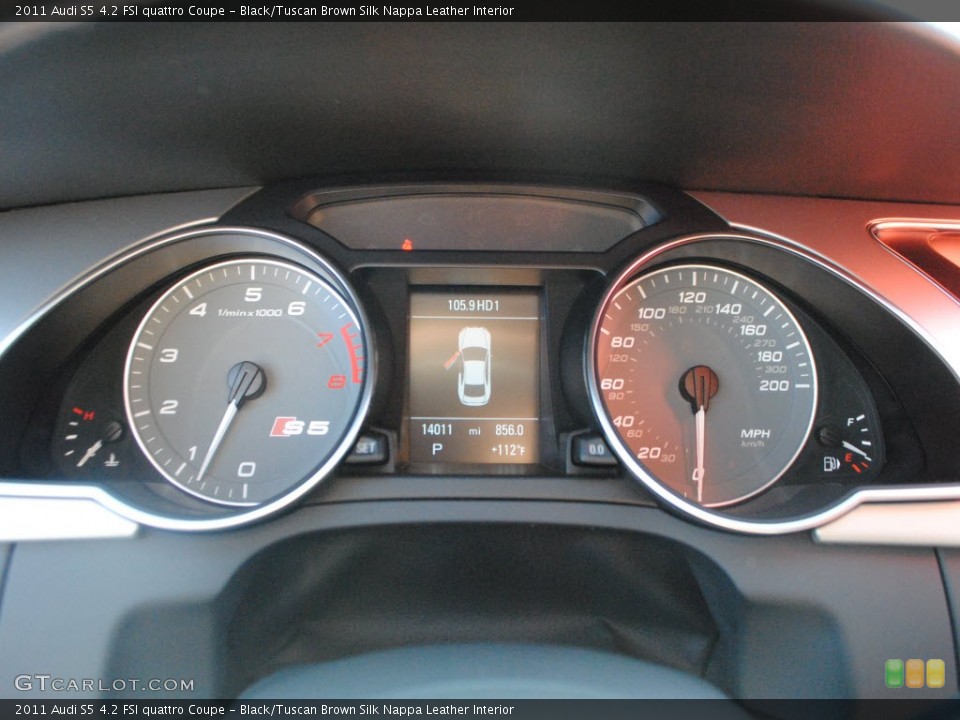 Black/Tuscan Brown Silk Nappa Leather Interior Gauges for the 2011 Audi S5 4.2 FSI quattro Coupe #71596212