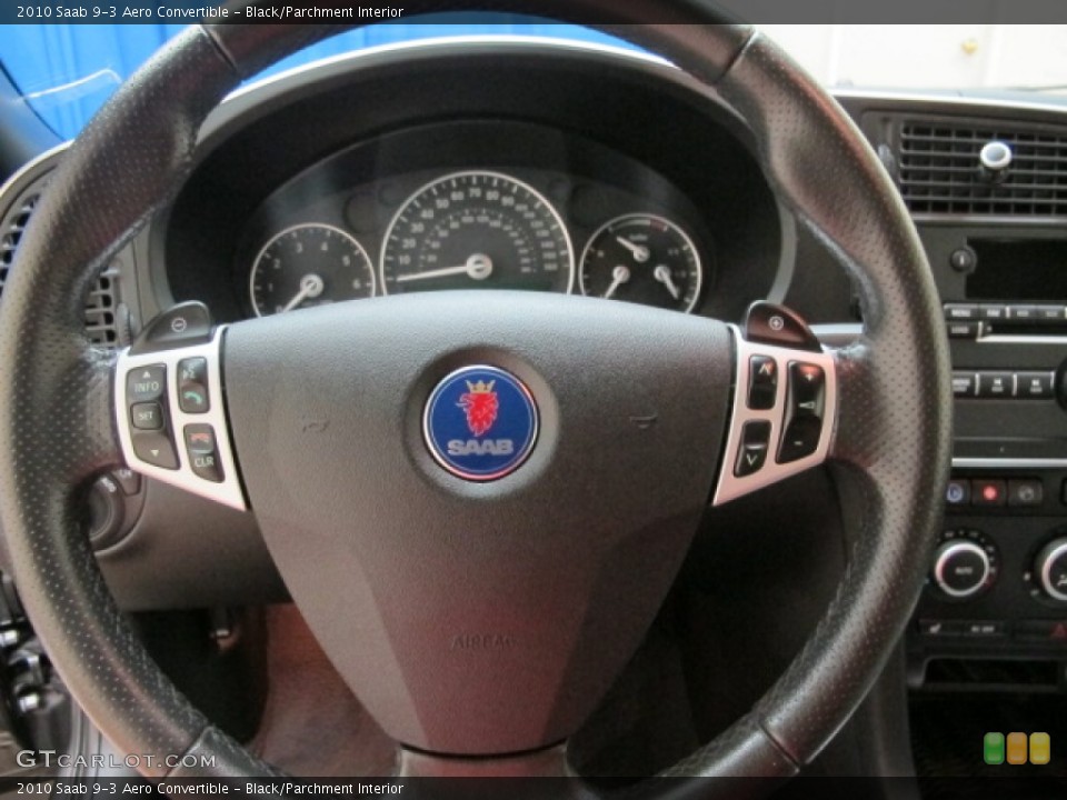 Black/Parchment Interior Steering Wheel for the 2010 Saab 9-3 Aero Convertible #71597676