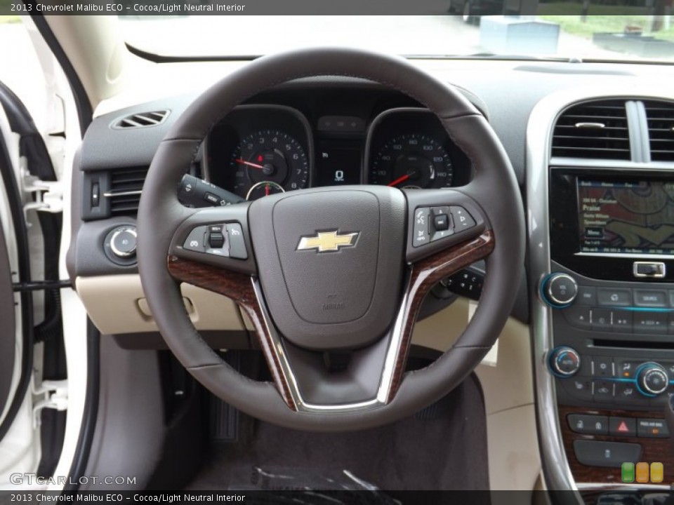 Cocoa/Light Neutral Interior Steering Wheel for the 2013 Chevrolet Malibu ECO #71599365