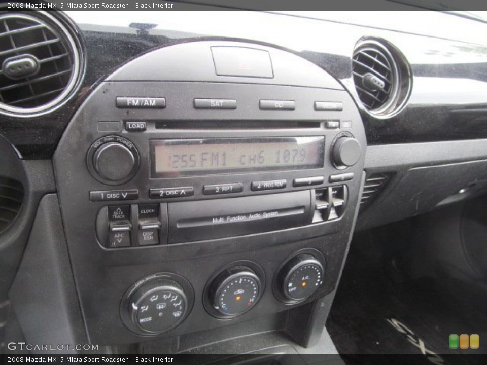 Black Interior Controls for the 2008 Mazda MX-5 Miata Sport Roadster #71599740