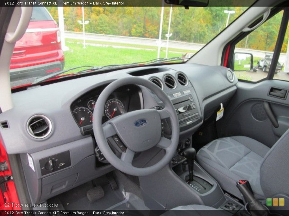 Dark Grey Interior Dashboard for the 2012 Ford Transit Connect XLT Premium Wagon #71602011