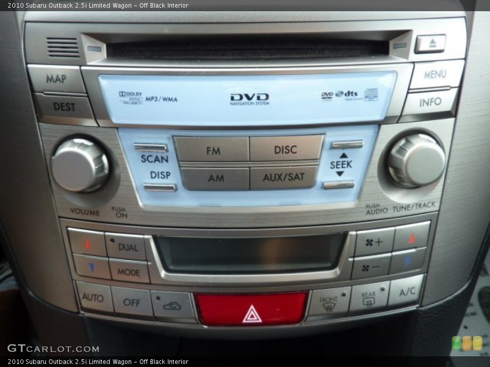 Off Black Interior Controls for the 2010 Subaru Outback 2.5i Limited Wagon #71602329