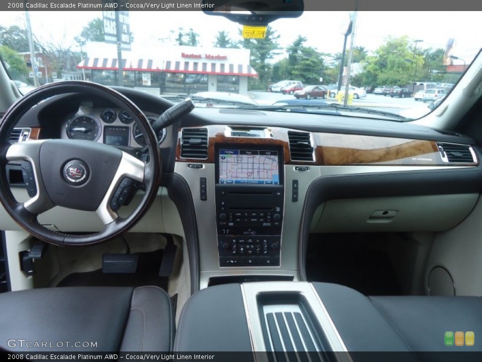 Cocoa/Very Light Linen Interior Dashboard for the 2008 Cadillac Escalade Platinum AWD #71603034