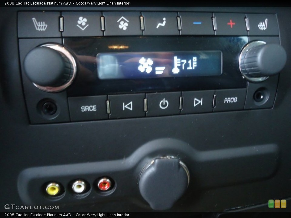 Cocoa/Very Light Linen Interior Controls for the 2008 Cadillac Escalade Platinum AWD #71603052