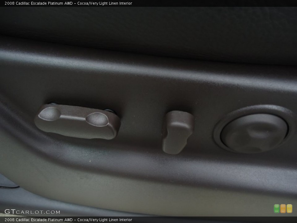 Cocoa/Very Light Linen Interior Controls for the 2008 Cadillac Escalade Platinum AWD #71603087