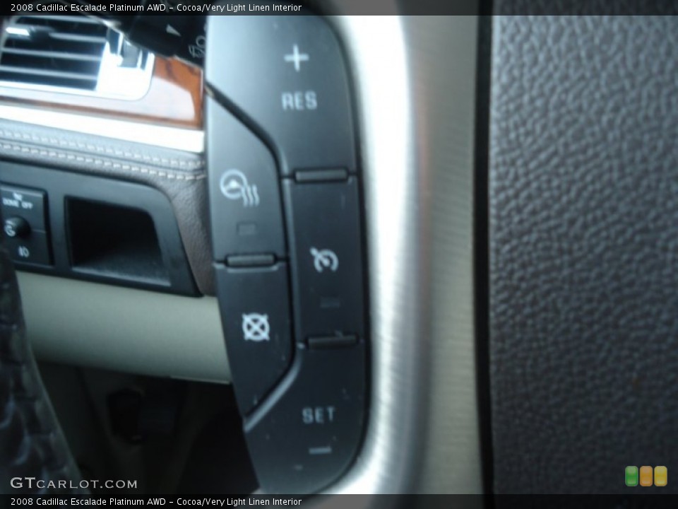 Cocoa/Very Light Linen Interior Controls for the 2008 Cadillac Escalade Platinum AWD #71603160
