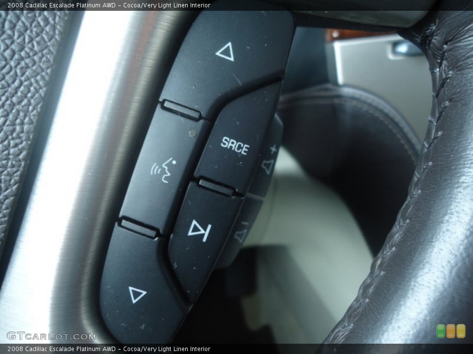 Cocoa/Very Light Linen Interior Controls for the 2008 Cadillac Escalade Platinum AWD #71603169