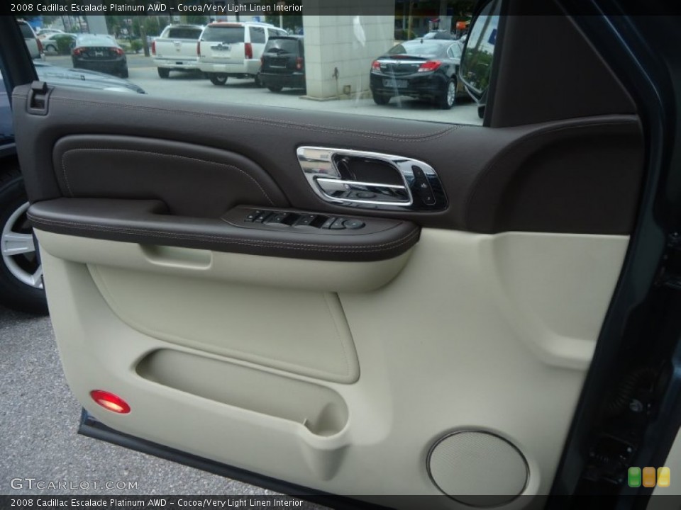 Cocoa/Very Light Linen Interior Door Panel for the 2008 Cadillac Escalade Platinum AWD #71603205