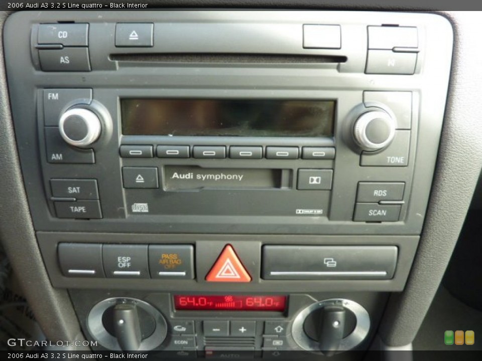 Black Interior Audio System for the 2006 Audi A3 3.2 S Line quattro #71603409