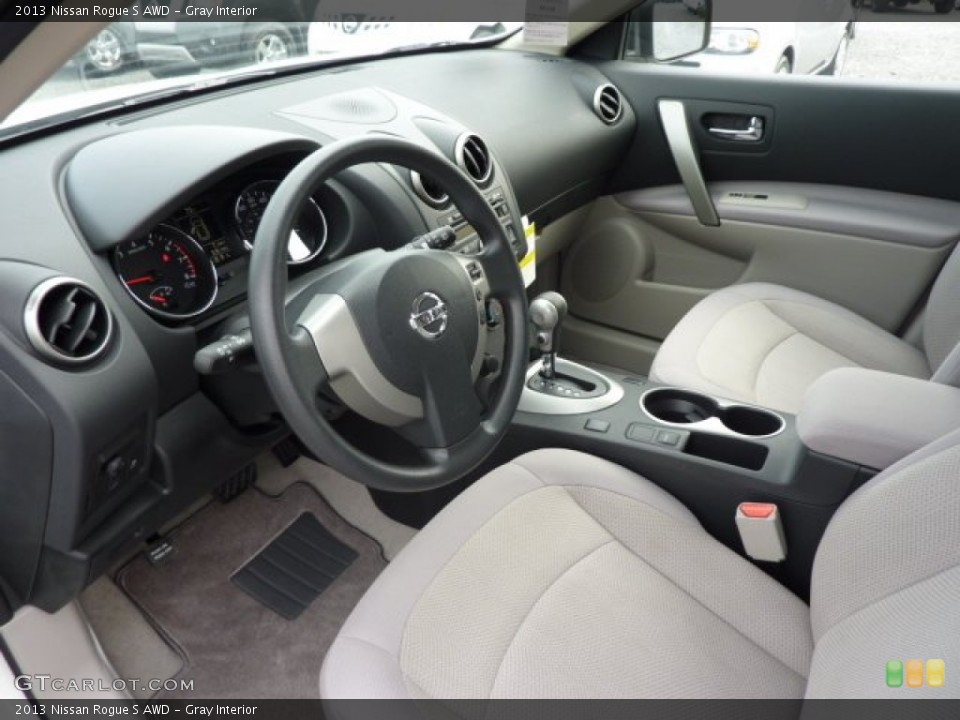 Gray Interior Prime Interior for the 2013 Nissan Rogue S AWD #71605449