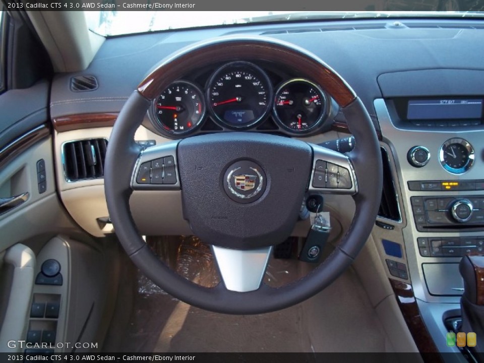 Cashmere/Ebony Interior Steering Wheel for the 2013 Cadillac CTS 4 3.0 AWD Sedan #71605887