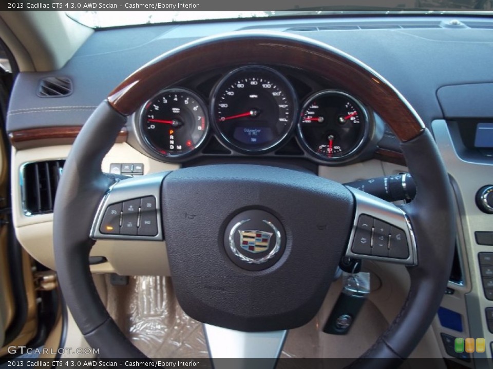 Cashmere/Ebony Interior Steering Wheel for the 2013 Cadillac CTS 4 3.0 AWD Sedan #71605923