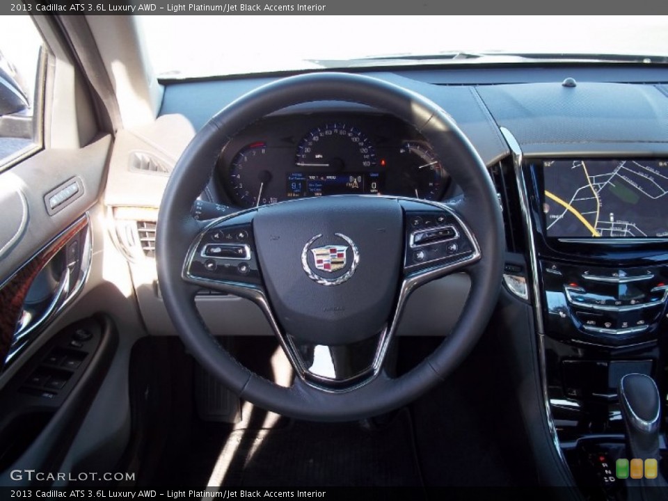 Light Platinum/Jet Black Accents Interior Steering Wheel for the 2013 Cadillac ATS 3.6L Luxury AWD #71606064
