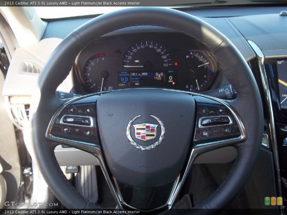 Light Platinum/Jet Black Accents Interior Steering Wheel for the 2013 Cadillac ATS 3.6L Luxury AWD #71606103
