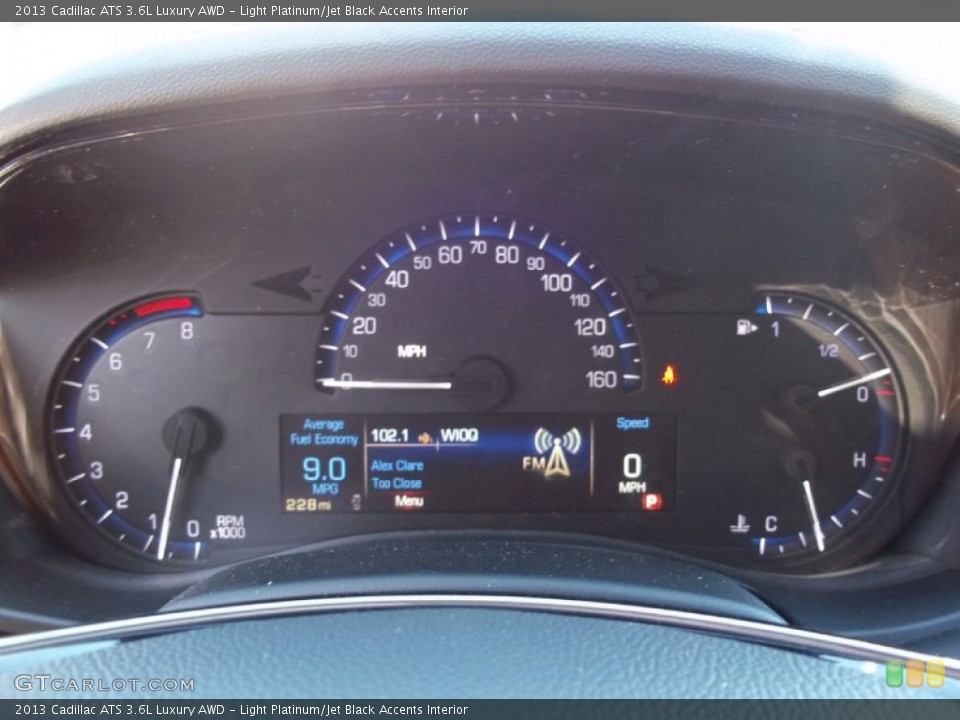 Light Platinum/Jet Black Accents Interior Gauges for the 2013 Cadillac ATS 3.6L Luxury AWD #71606109