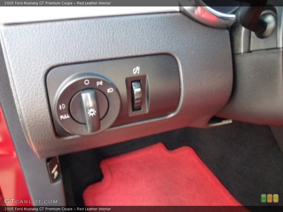 Red Leather Interior Controls for the 2005 Ford Mustang GT Premium Coupe #71606766