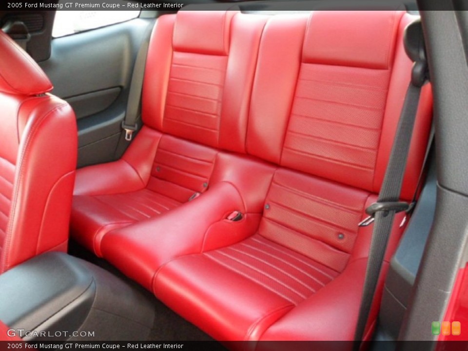 Red Leather Interior Rear Seat for the 2005 Ford Mustang GT Premium Coupe #71606832