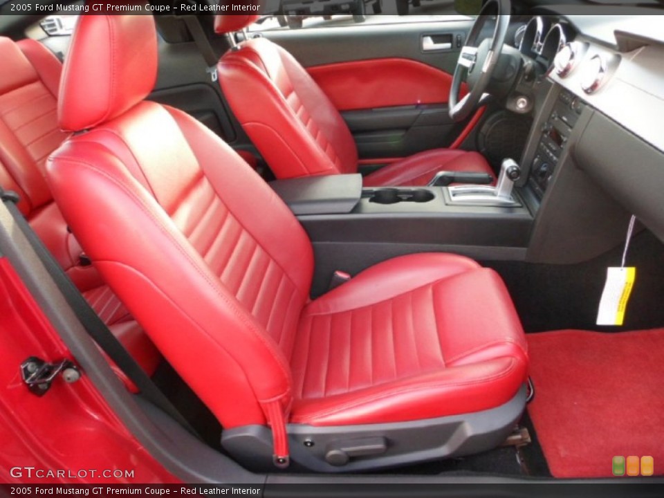 Red Leather Interior Photo for the 2005 Ford Mustang GT Premium Coupe #71606865