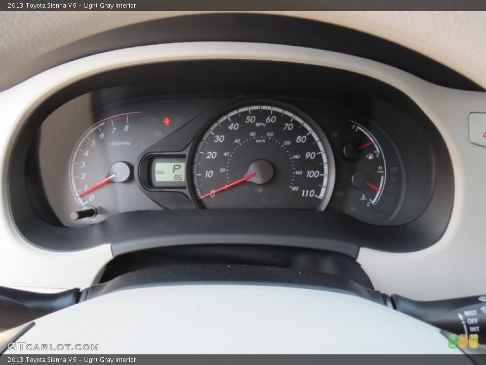 Light Gray Interior Gauges for the 2013 Toyota Sienna V6 #71608059