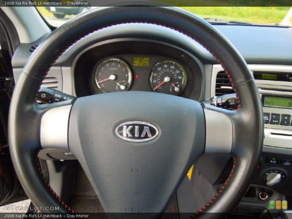 Gray Interior Steering Wheel for the 2008 Kia Rio Rio5 LX Hatchback #71609199