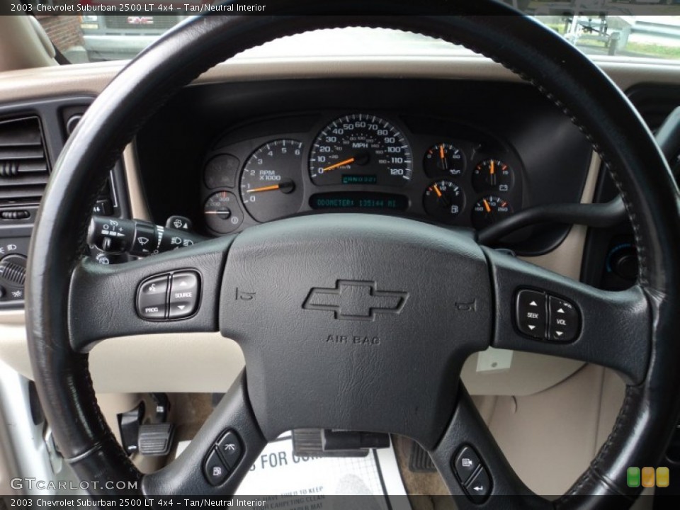 Tan/Neutral Interior Steering Wheel for the 2003 Chevrolet Suburban 2500 LT 4x4 #71610828