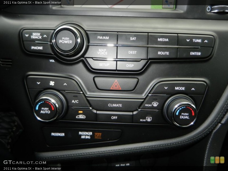 Black Sport Interior Controls for the 2011 Kia Optima SX #71611270