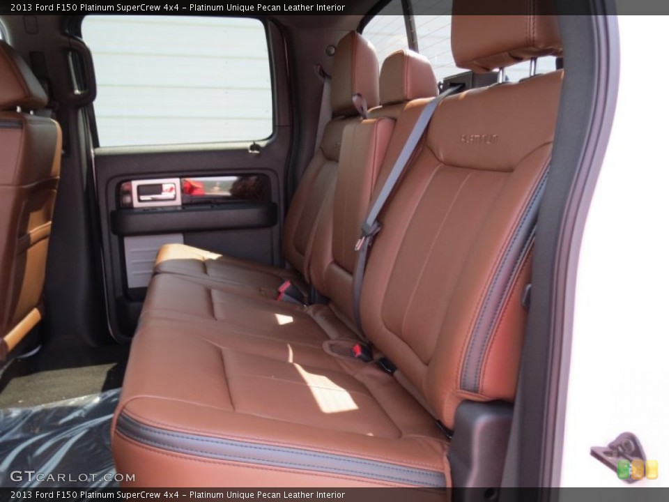 Platinum Unique Pecan Leather Interior Rear Seat for the 2013 Ford F150 Platinum SuperCrew 4x4 #71611314