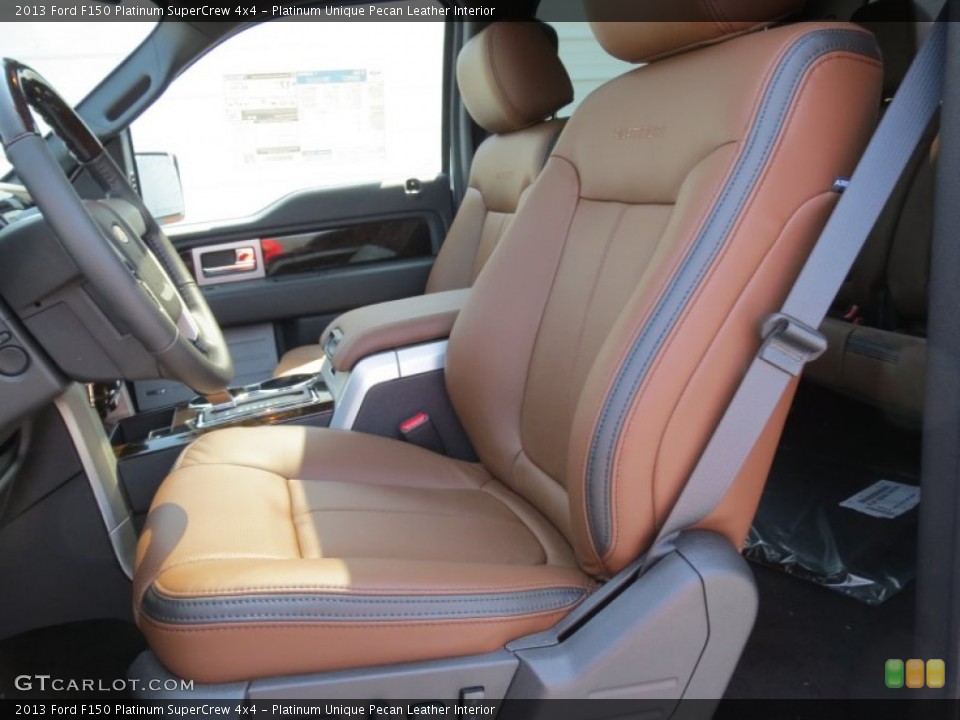 Platinum Unique Pecan Leather Interior Front Seat for the 2013 Ford F150 Platinum SuperCrew 4x4 #71611326