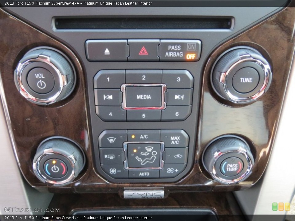 Platinum Unique Pecan Leather Interior Controls for the 2013 Ford F150 Platinum SuperCrew 4x4 #71611377
